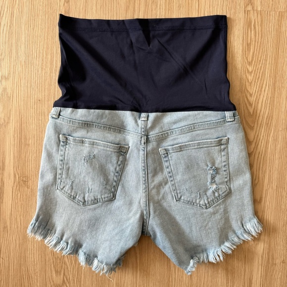 Pinkblush distressed raw frayed hem maternity jeans nwot - Picture 3 of 3